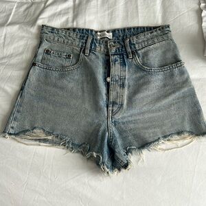 Zara high rise jean shorts
